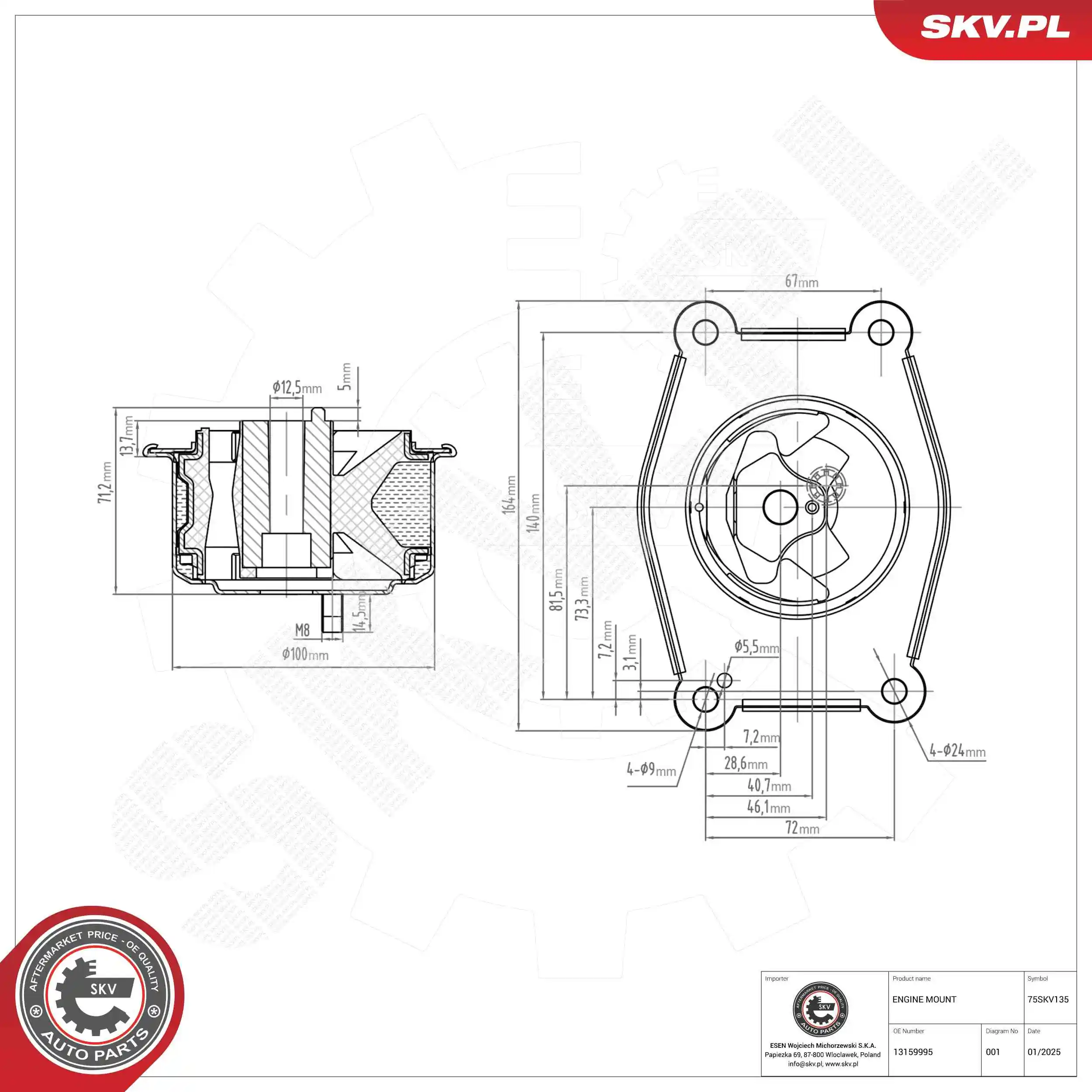 Mounting, engine